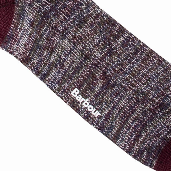 Barbour Glencoe Socks Burgundy MustShop Sale
