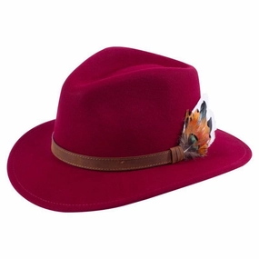 Alan Paine Richmond Felt Hat - Wine Instant Hot Deal