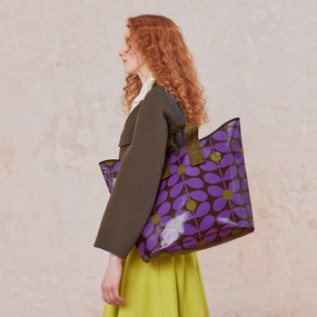 Carryall Large Tote Bag - Sixties Stem Orchid Limited Time Sale Steal the Deal Now