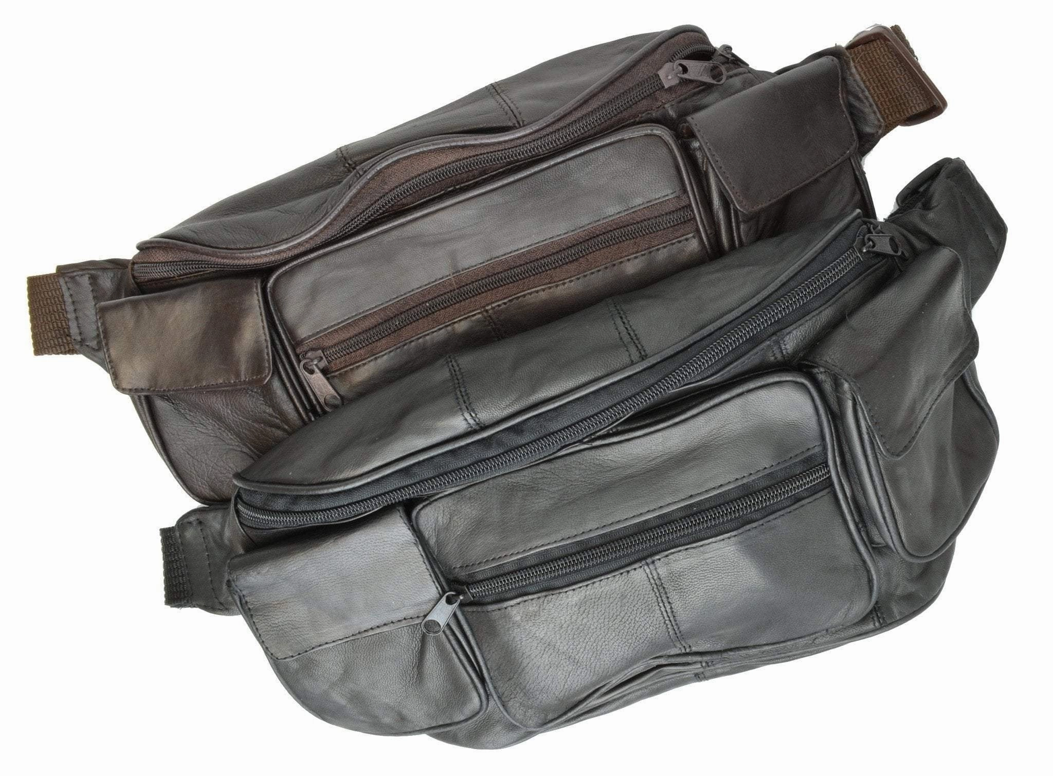 Genuine Lambskin Leather Pouch Jumbo Size Fanny Bag By Marshal Wallet Limited Edition Offer