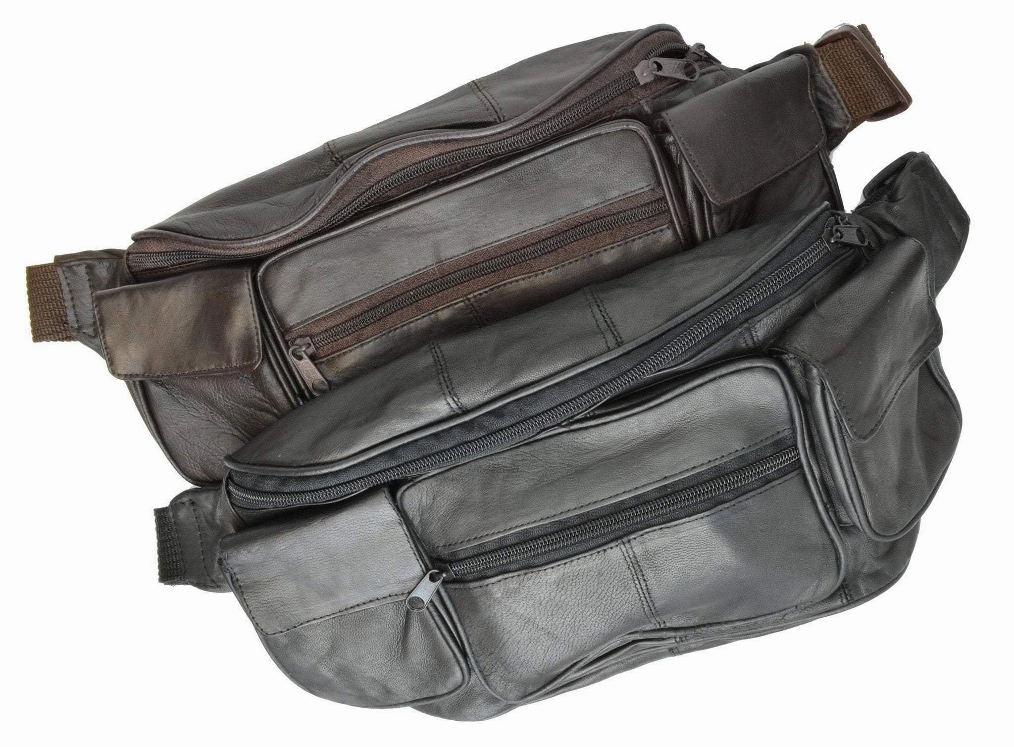 Genuine Lambskin Leather Pouch Jumbo Size Fanny Bag By Marshal Wallet Limited Edition Offer
