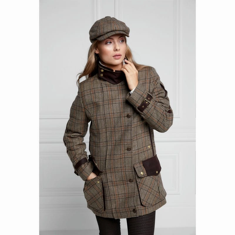 Holland Cooper Baker Boy Ladies Tweed Cap - Bourbon Tweed Best Price Today