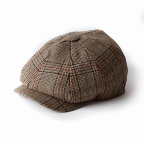 Exclusive Savings Event Holland Cooper Baker Boy Ladies Tweed Cap - Bourbon Tweed