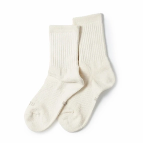 Exclusive Online Deal Surprise Discount Today Rototo Double Face Mini Crew Socks Organic Cotton Ivory