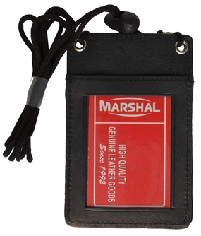 New Leather Neck Strap Id Badge Credit Card Holder Pouch Wallet Mini Crossbody 561 R (C) Exclusive Holiday Deal