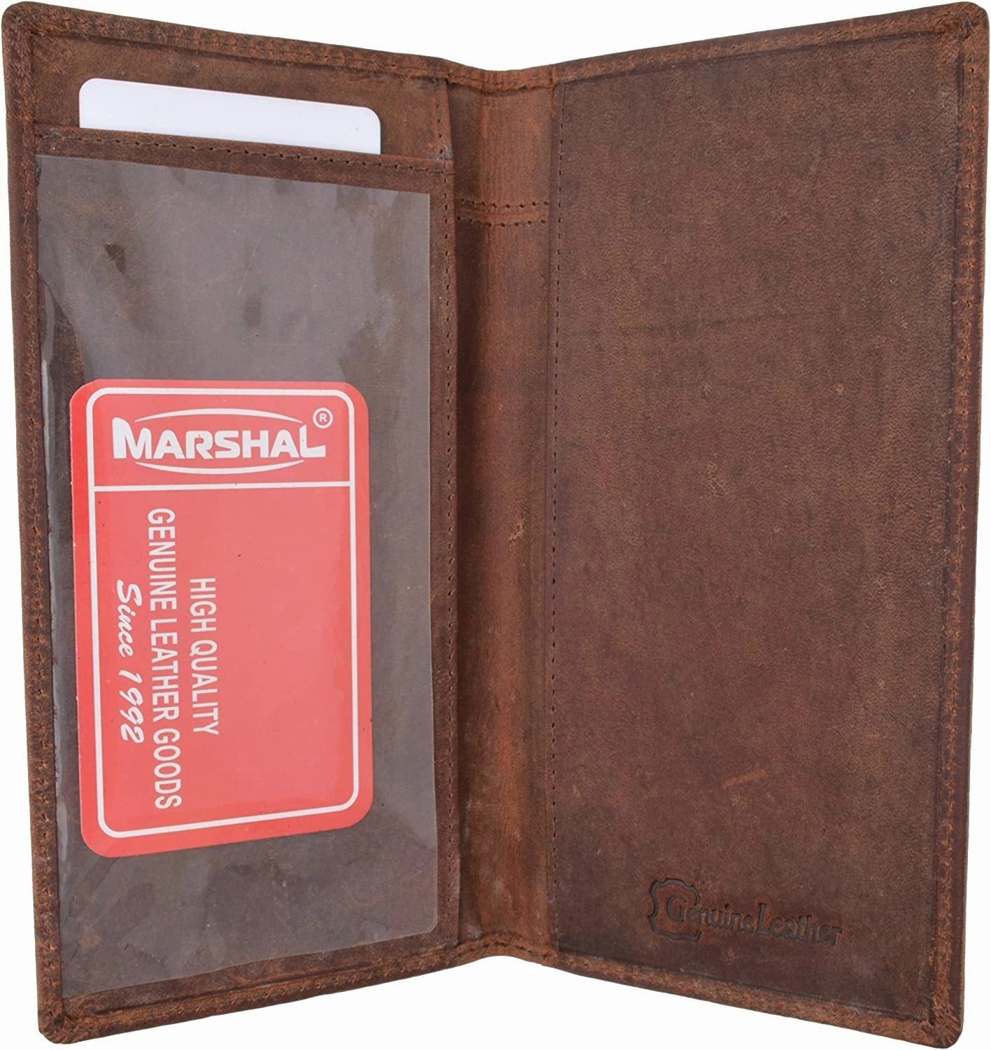 Rfid Blocking Vintage Style Genuine Leather Simple Checkbook Cover Clearance Savings Now