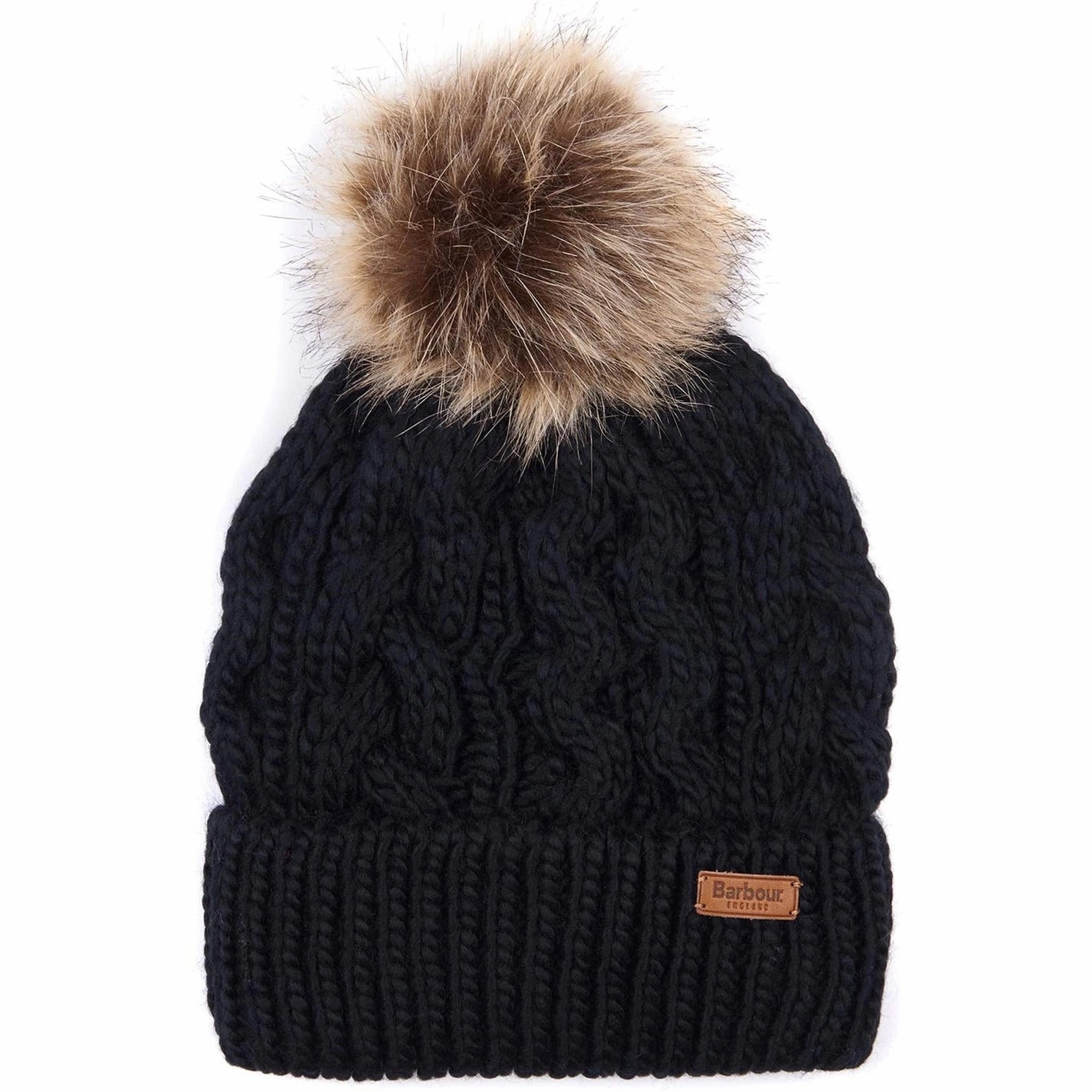 Barbour Penshaw Cable Ladies Pompom Hat - Navy Hot Sale Today Limited Stock Hot Deal
