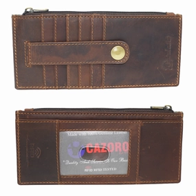 Rfid Blocking Women'S Wallet Vintage Leather All In One Card Case Holder Slim Wallet With A Card Protection Strap Deal of the Day