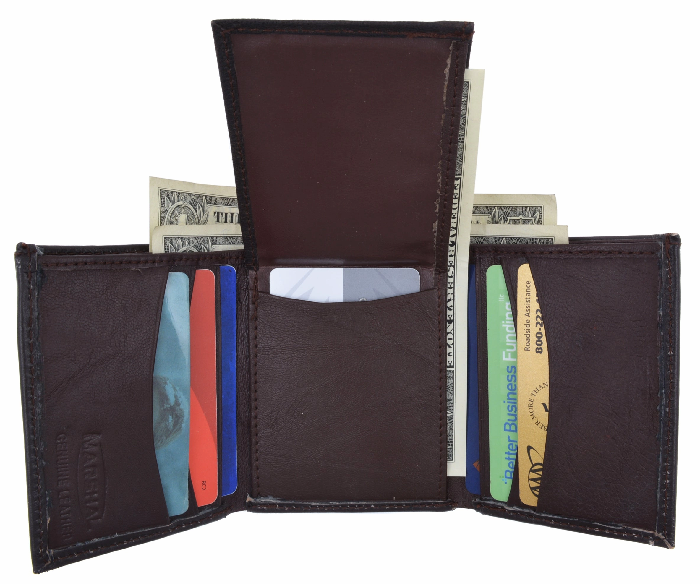Big Savings Today MustHave Gift Ideas Trifold Middle Flap Id Lambksin Leather Wallet 3755