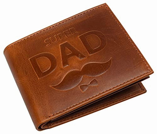 Best Deal Online Exclusive Deal Inside Genuine Leather Rfid Blocking Men'S Bifold Super Dad Wallet