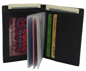 Hot Offer Frenzy Daily Hot Deal Men Rfid Safe Minimalist Front Pocket Wallet Leather Thin Card Case
