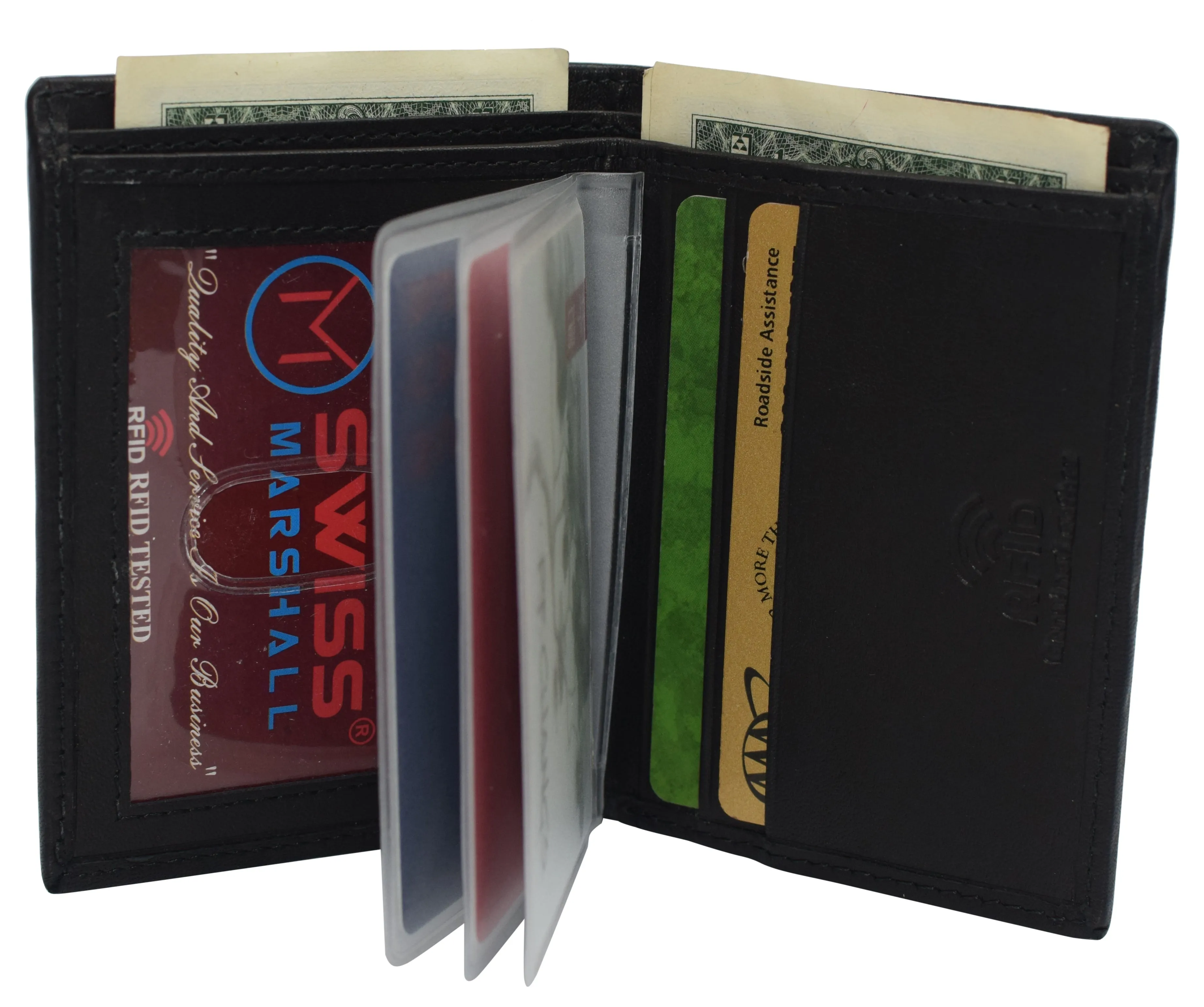 Hot Offer Frenzy Daily Hot Deal Men Rfid Safe Minimalist Front Pocket Wallet Leather Thin Card Case