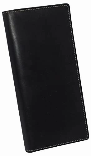 Flash Pick Today Shop Smart Save Men'S Genuine Buffalo Leather Long Basic Checkbook Cover Rfid Blocking