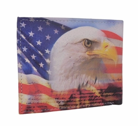 Hot Pick Sale Clearance Blowout Men'S Genuine Leather Bifold Multi Card Id Center Flap Wallet With Graphics 1246