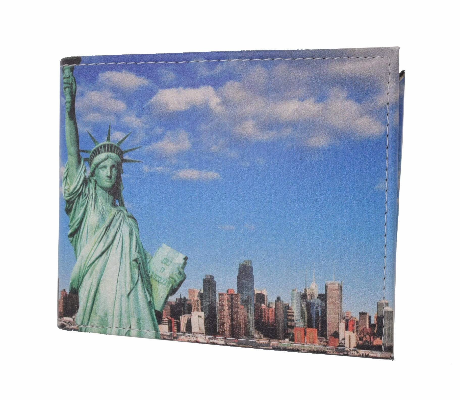 Hot Discount Deal Men'S Genuine Leather Bifold Multi Card Id Center Flap Wallet With Graphics 1246