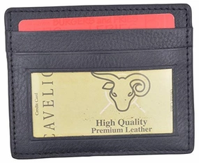 Men'S Minimalist Slim Thin Front Pocket Credit Card Id Holder Leather Wallet Todays Special Savings