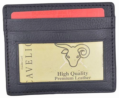 Men'S Minimalist Slim Thin Front Pocket Credit Card Id Holder Leather Wallet Todays Special Savings