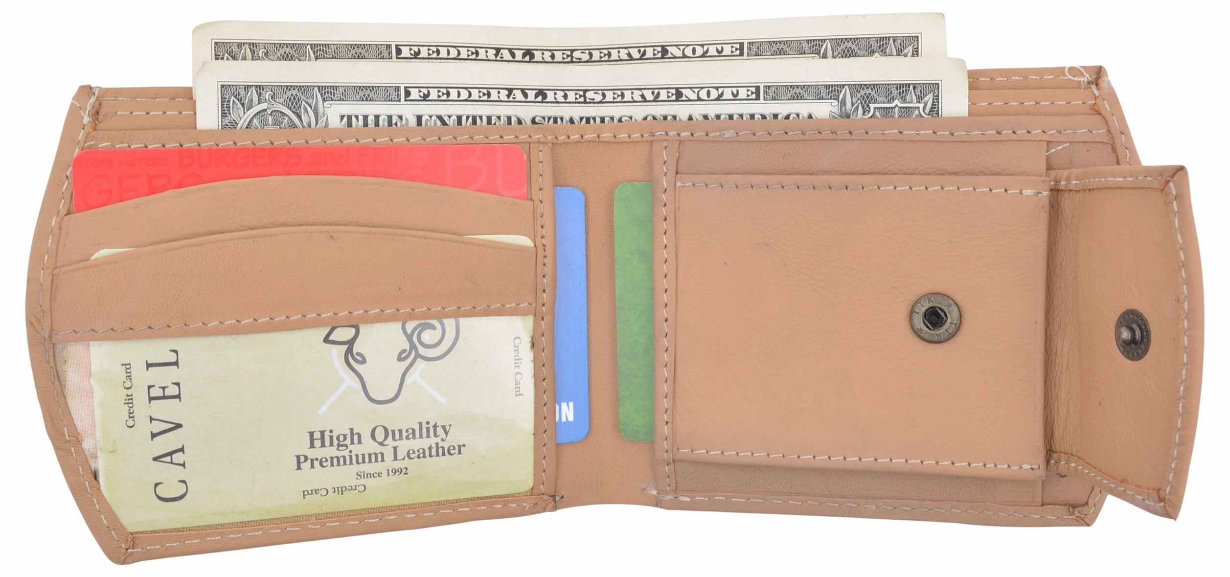EndofWeek Deals Dont Wait Save Men'S Premium Leather Credit Card Id Holder Bifold Wallet With Coin Pocket