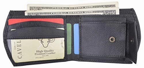 Limited Stock Offer Hot Offer Ending Soon Men'S Premium Leather Credit Card Id Holder Bifold Wallet With Coin Pocket