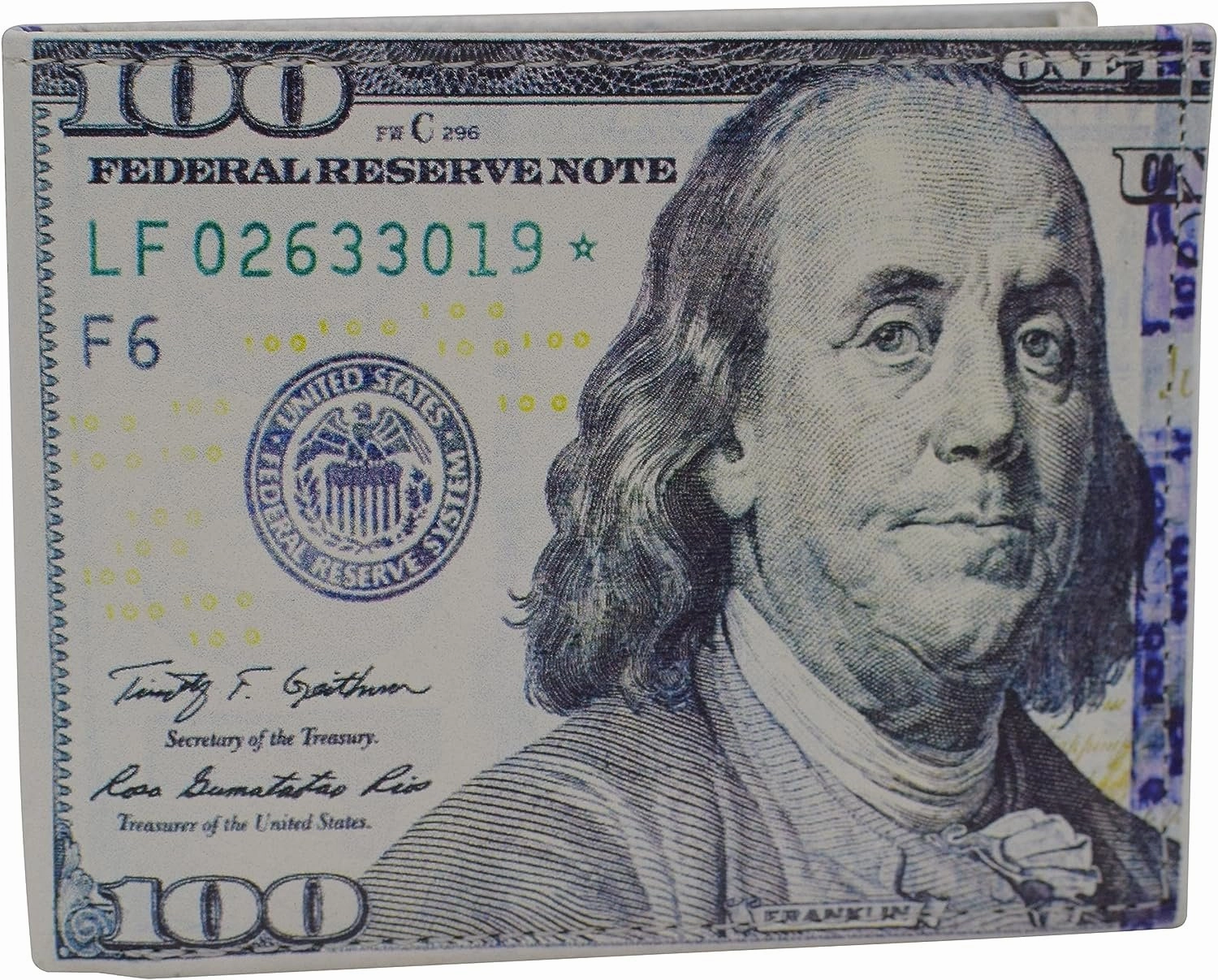 Best Deal Alert Men'S Printed $100 Bill Rfid Blocking Leather Bifold Wallet With Gift Box