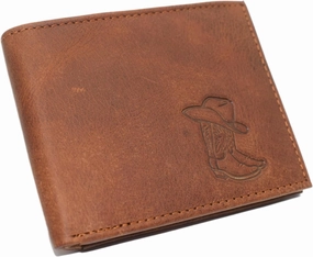 Men'S Rfid Blocking Cowboy Boots Genuine Leather Bifold Trifold Western Wallet EndofWeek Deals Hot Picks Today