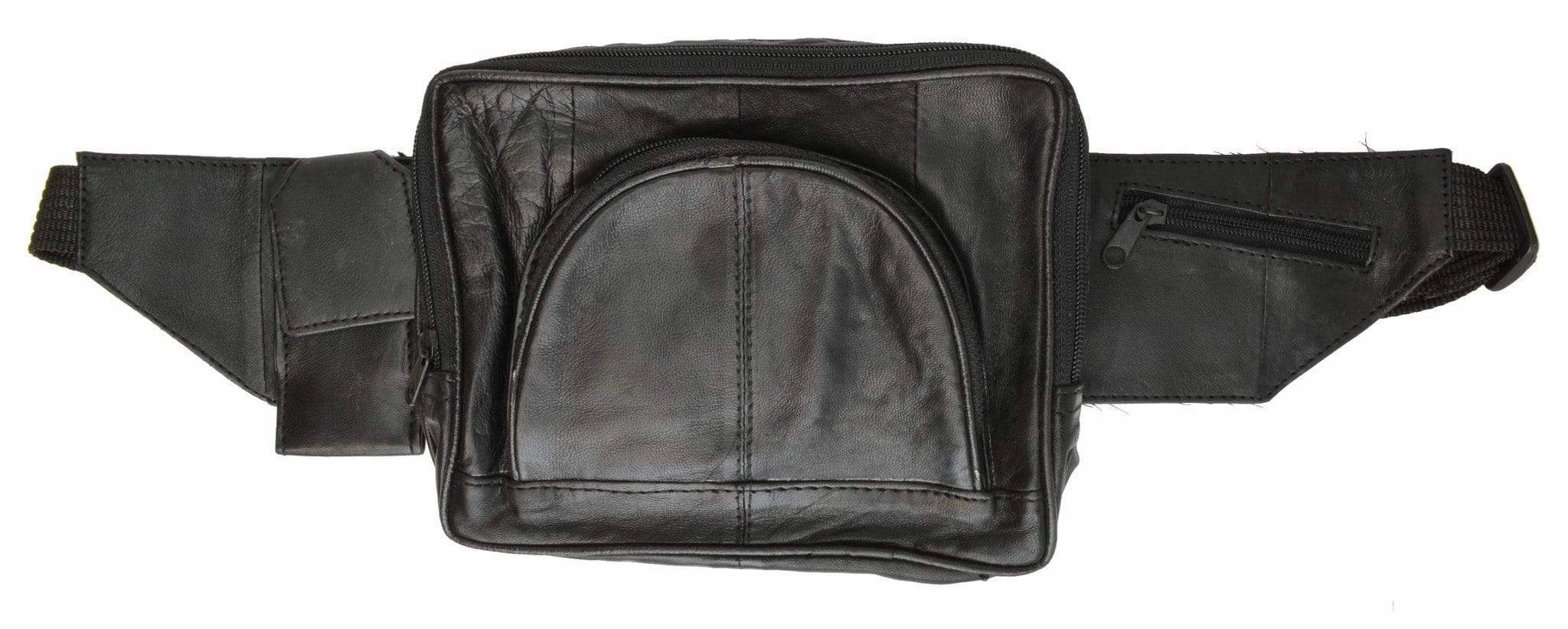 Men Women Leather Waist Pouch Fanny Pack Multiple Pockets Cellphone Holder 406 (C) Flash Sale Now Dont Miss These Savings