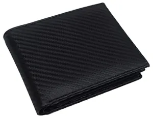 Special Surprise Sale Mens Carbon Fiber Leather Bifold Wallet With Id Window Rfid Blocking Multi Card Holder Front & Back Pocket Wallet For Men With 2 Money Compartments