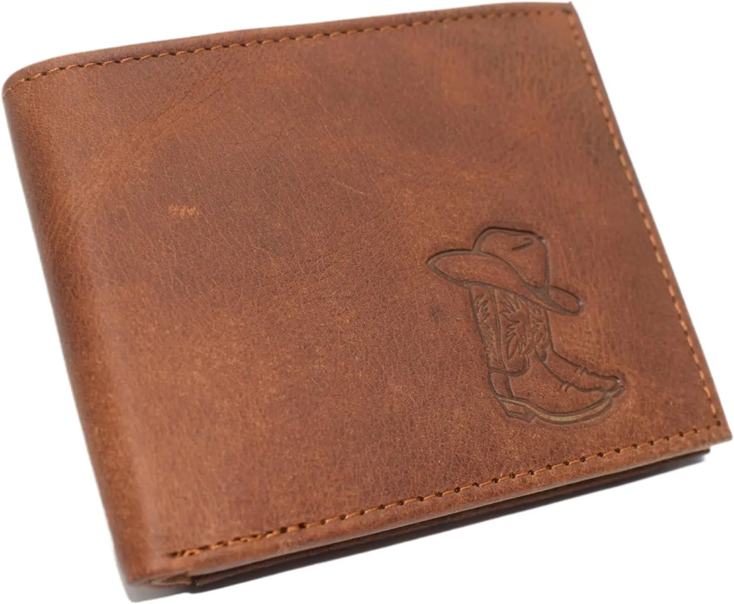 Men'S Rfid Blocking Cowboy Boots Genuine Leather Bifold Trifold Western Wallet EndofWeek Deals Hot Picks Today