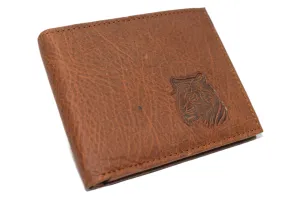 Dont Wait Save Limited Stock Hot Deal Men'S Rfid Blocking Tiger Genuine Leather Bifold Trifold Wallet Gift For Men (Bifold)