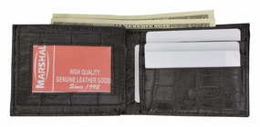 Todays Hot Pick Price Drop Frenzy Mens Alligator Pattern Flap Up Id Card Holder Bifold Wallet 5553 Cr