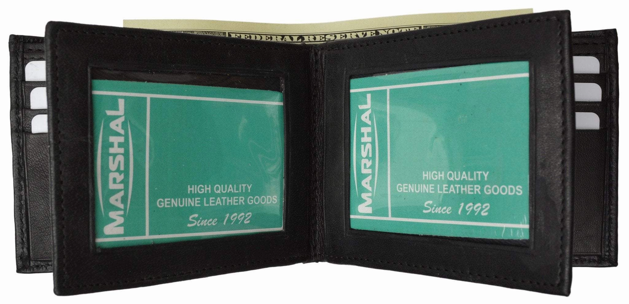 Mens Bifold Leather Wallet Middle Flaps Triple Id Window P 1852 (C) Mega Online Discount Exclusive Online Deal