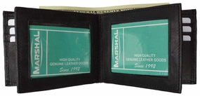 Mens Bifold Leather Wallet Middle Flaps Triple Id Window P 1852 (C) Mega Online Discount Exclusive Online Deal