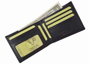 Hot Pick Deal Mens Genuine High Quality Leather Id Card Holder Classic Design Slim Bifold Wallet By Cavelio 730060 (C)