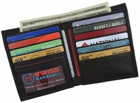 Online Exclusive Deal Mens Hipster Leather Bifold Credit Card Inserts Id Window European Wallet