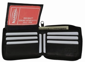 Mens Lamb Leather Zippered Bifold Flap Up Id Wallet 1256 Clearance Alert Now Biggest Savings Now