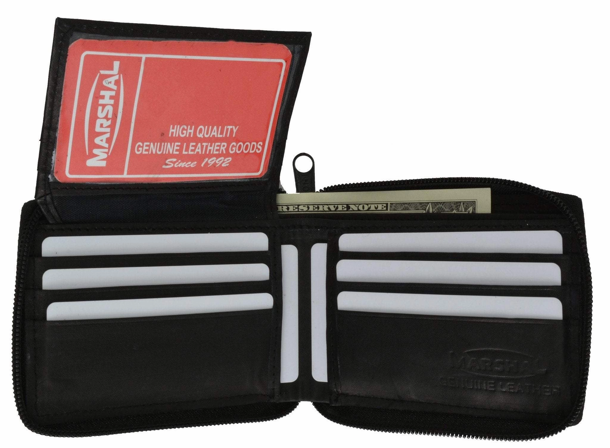 Mens Lamb Leather Zippered Bifold Flap Up Id Wallet 1256 Clearance Alert Now Biggest Savings Now