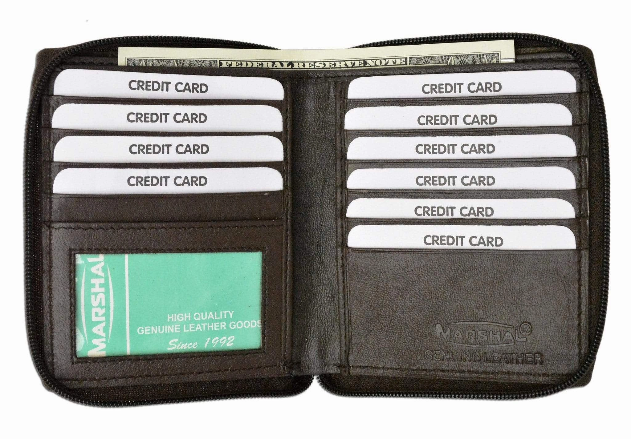 Mens Premium Soft Leather Bifold Zippered Id Wallet P 702 (C) Mega Hot Offer Dont Miss This Offer