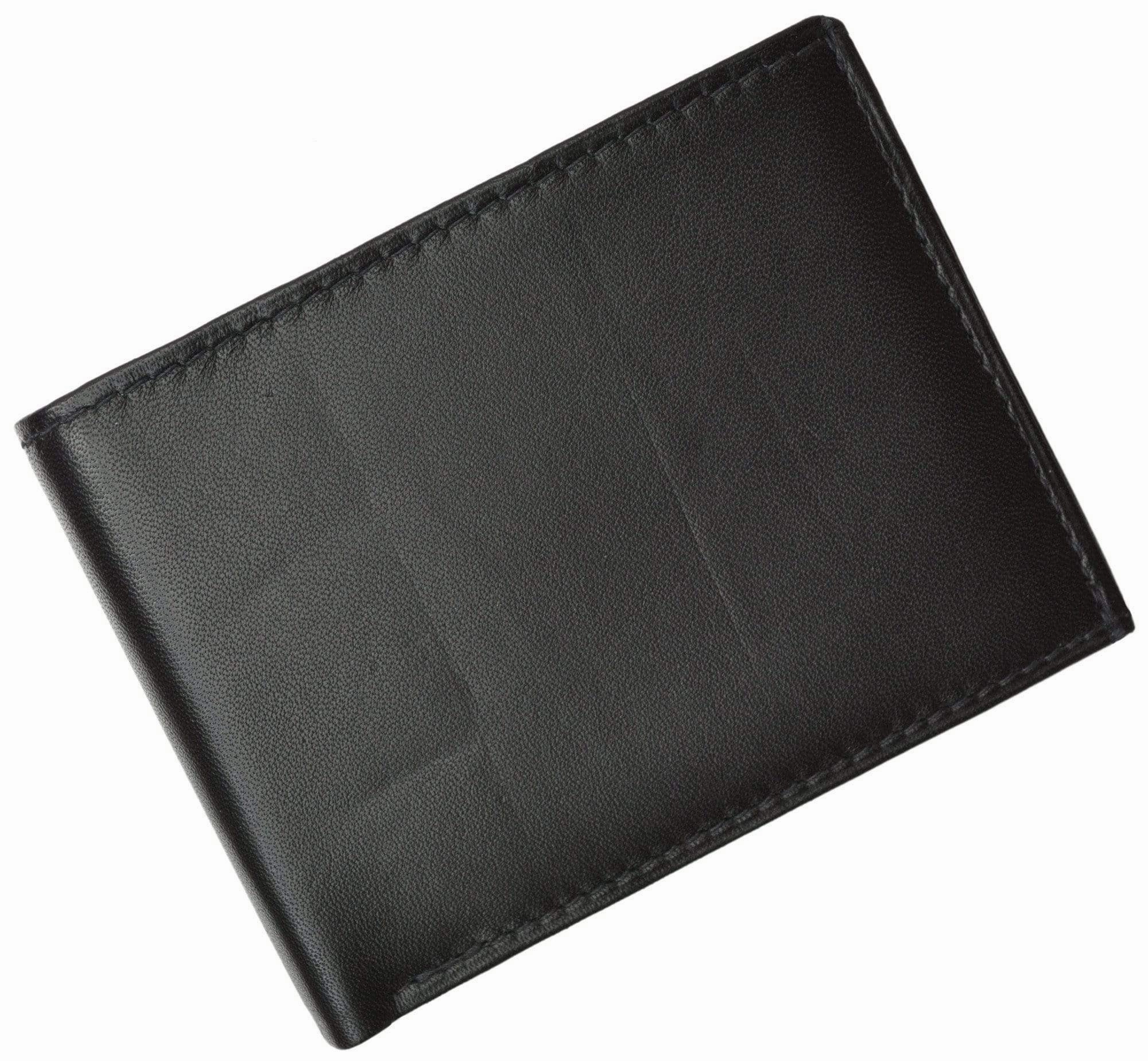 Limited Time Sale Mens Side Flap Lambskin Leather Bifold Coin Pouch Wallet 1953