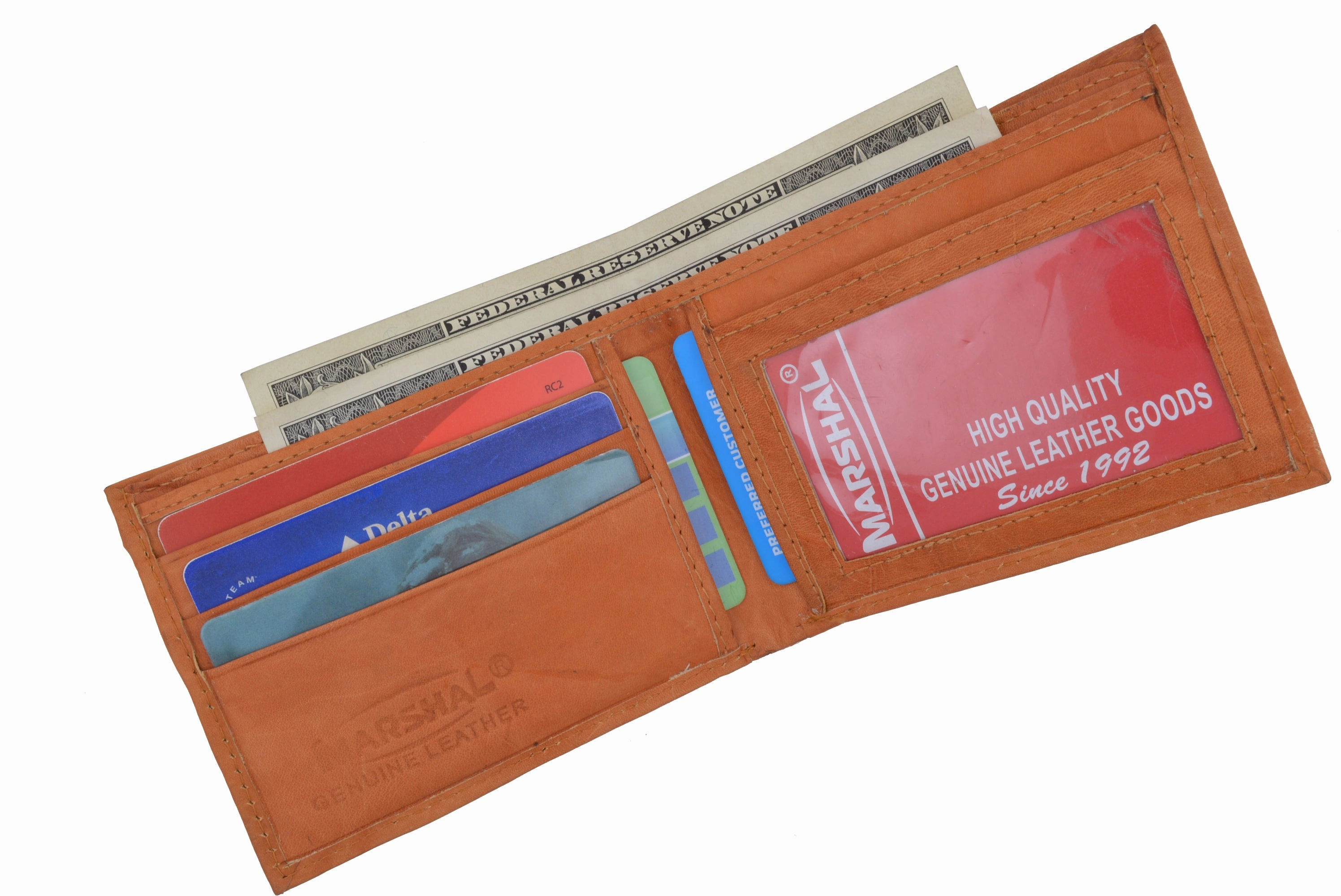 Mens Slim Bifold Cowhide Leather Wallet With Id Window 1160 Cf Flash Sale Alert Weekend Sale Special