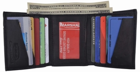 Mens Soft Leather Trifold Wallet With Vertical Card Slots And Id Window 1855 Mega Discount Today Instant Savings Inside