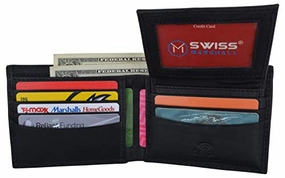 Mens Wallets Genuine Leather Bifold Extra Capacity With Removable Id Wallet Insert Rfid Blocking Card Holder Lightweight Trending Today Steal