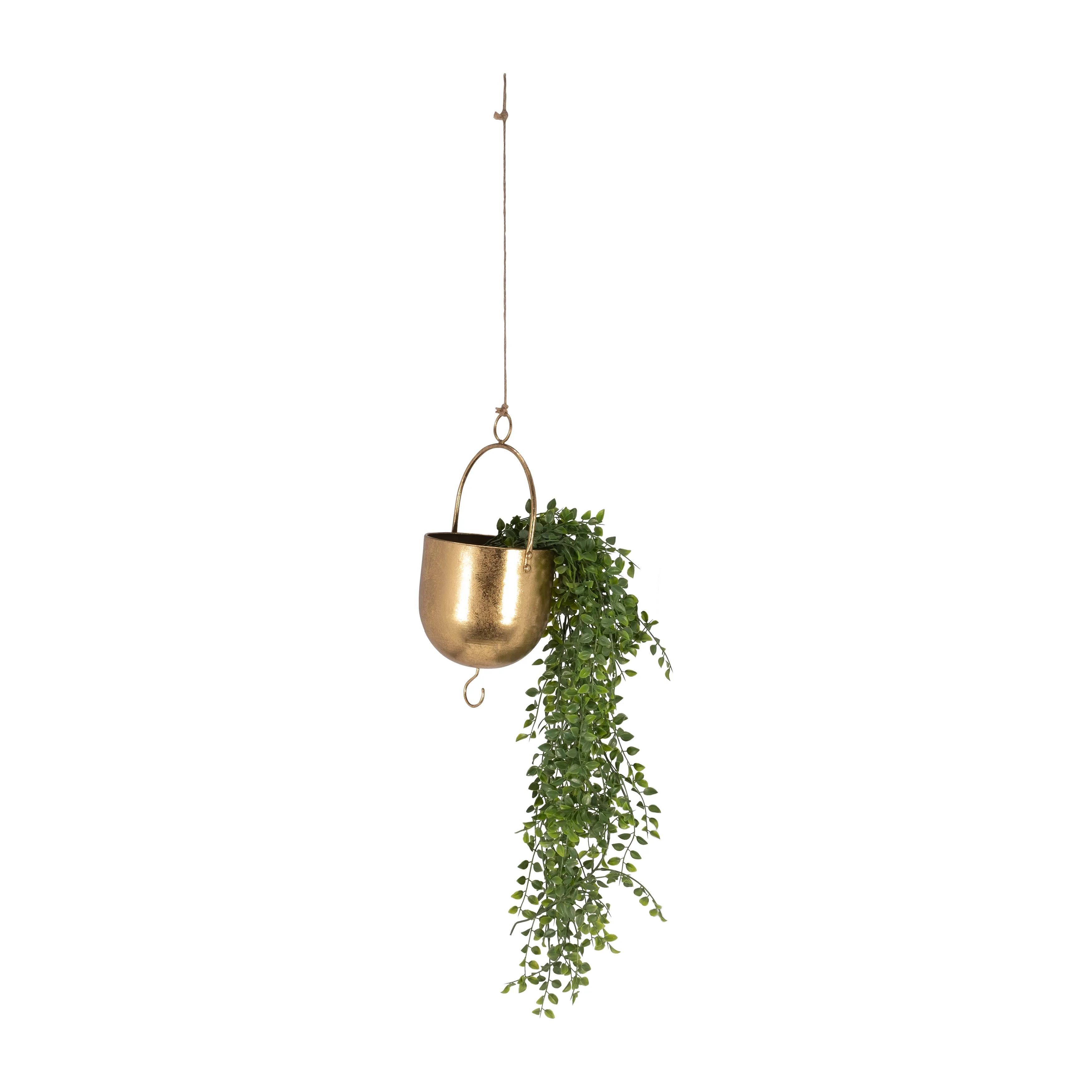 METAL 6" HANGING PLANTER, GOLD