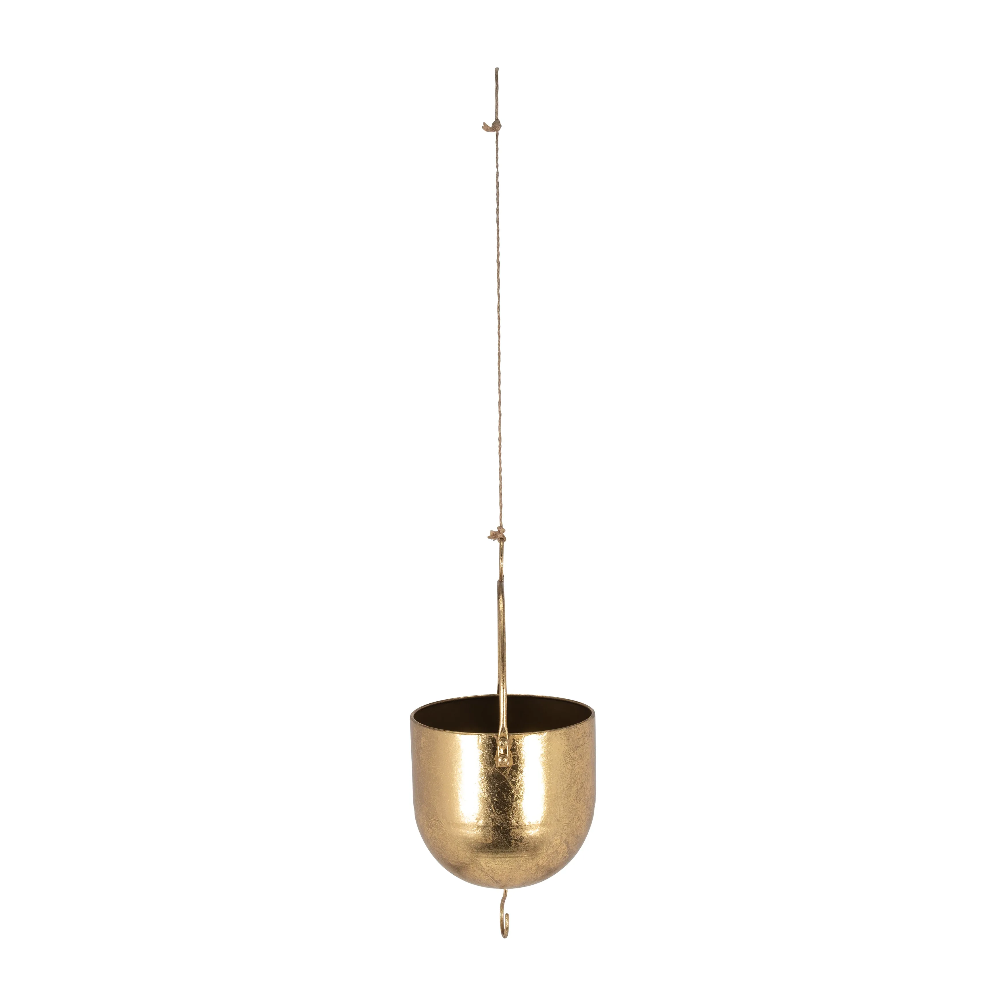 METAL 6" HANGING PLANTER, GOLD