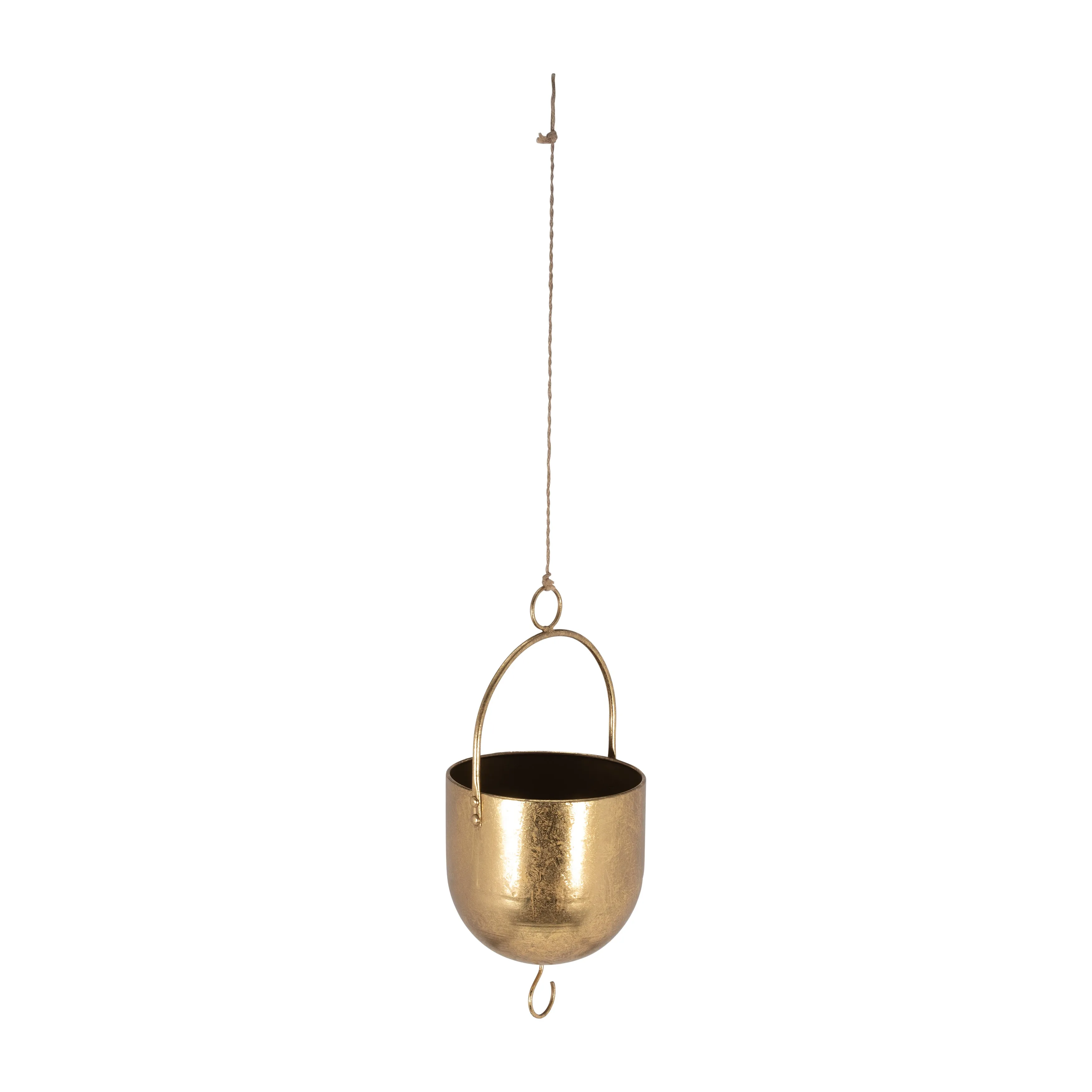 METAL 6" HANGING PLANTER, GOLD