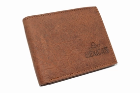 Steal the Deal Now Flash Sale Alert Mexican Sombrero Men'S Rfid Blocking Genuine Leather Bifold Trifold Card Id Wallet (Bifold)
