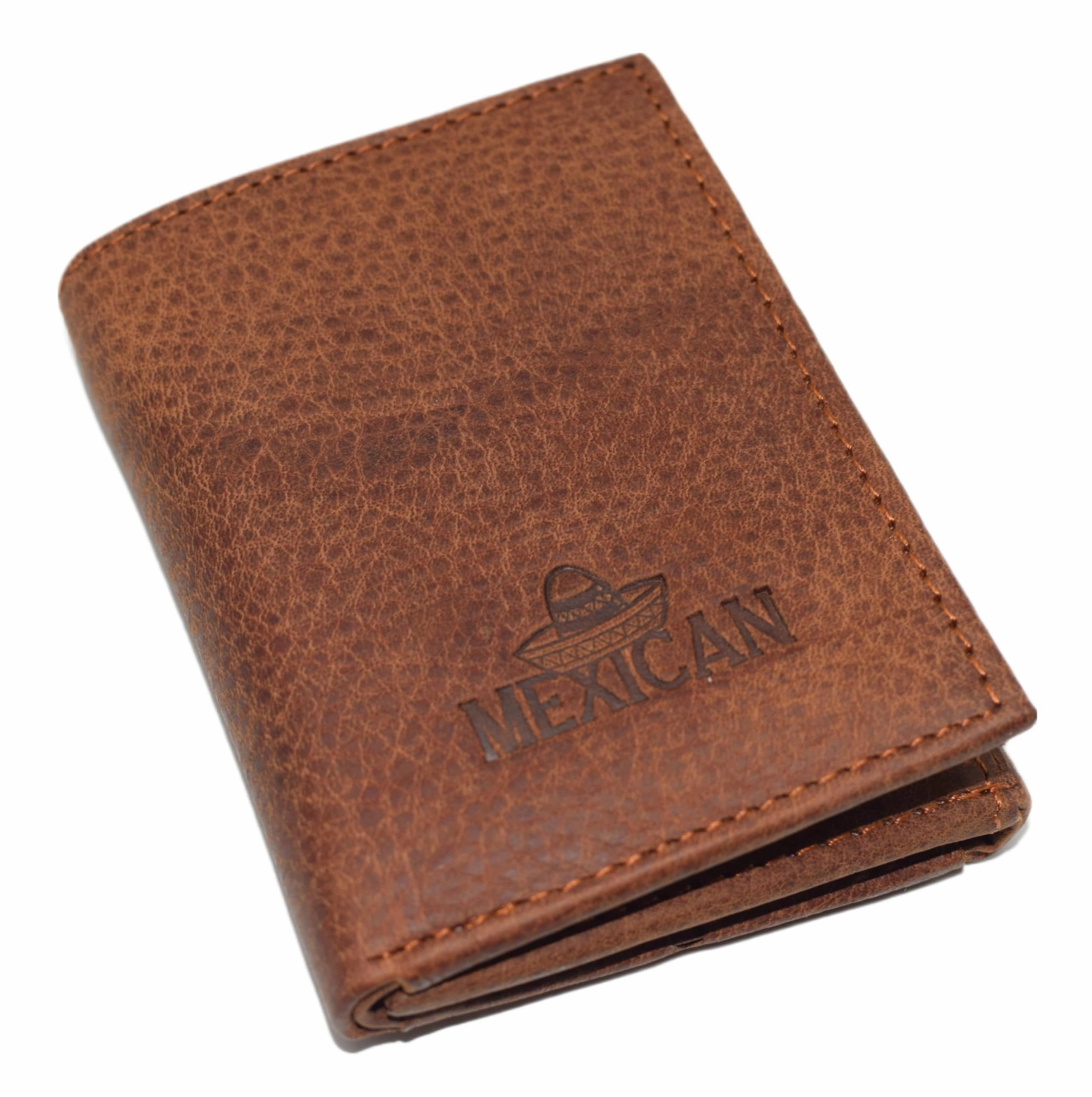 Mexican Sombrero Men'S Rfid Blocking Genuine Leather Bifold Trifold Card Id Wallet (Bifold) Clearance Savings Now Shop Save Big