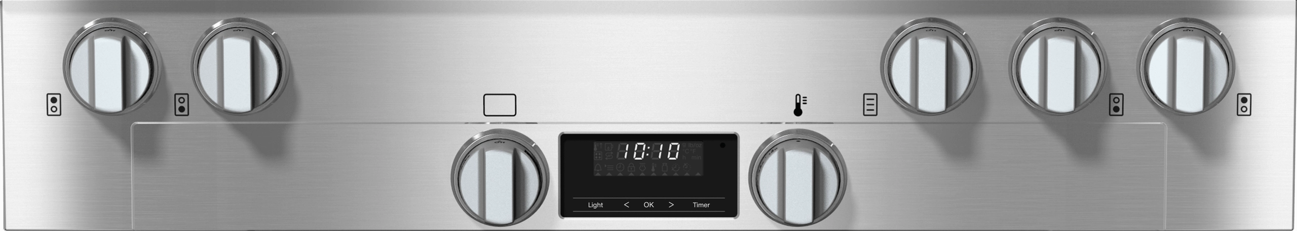 Miele HR11363GAGGDCLEANTOUCHSTEEL Hr 1136-3 G Ag Gd - 36 Inch Range All Gas With Directselect, Twin Convection Fans And M Pro Dual Stacked Burners
