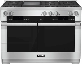 Miele HR19562LP 48 Inch Range Dual Fuel With M Touch Controls, Moisture Plus And M Pro Dual Stacked Burners