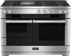 Miele HR19563GDFGDCLEANTOUCHSTEEL Hr 1956-3 G Df Gd - 48 Inch Range - The Dual Fuel All-Rounder With M Touch For The Highest Demands.