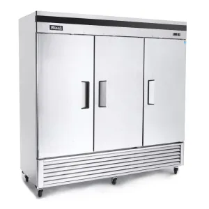 Migali - C-3FB-HC, Commercial 81" 3 Solid Door Reach-In Freezer 72 cu. ft.